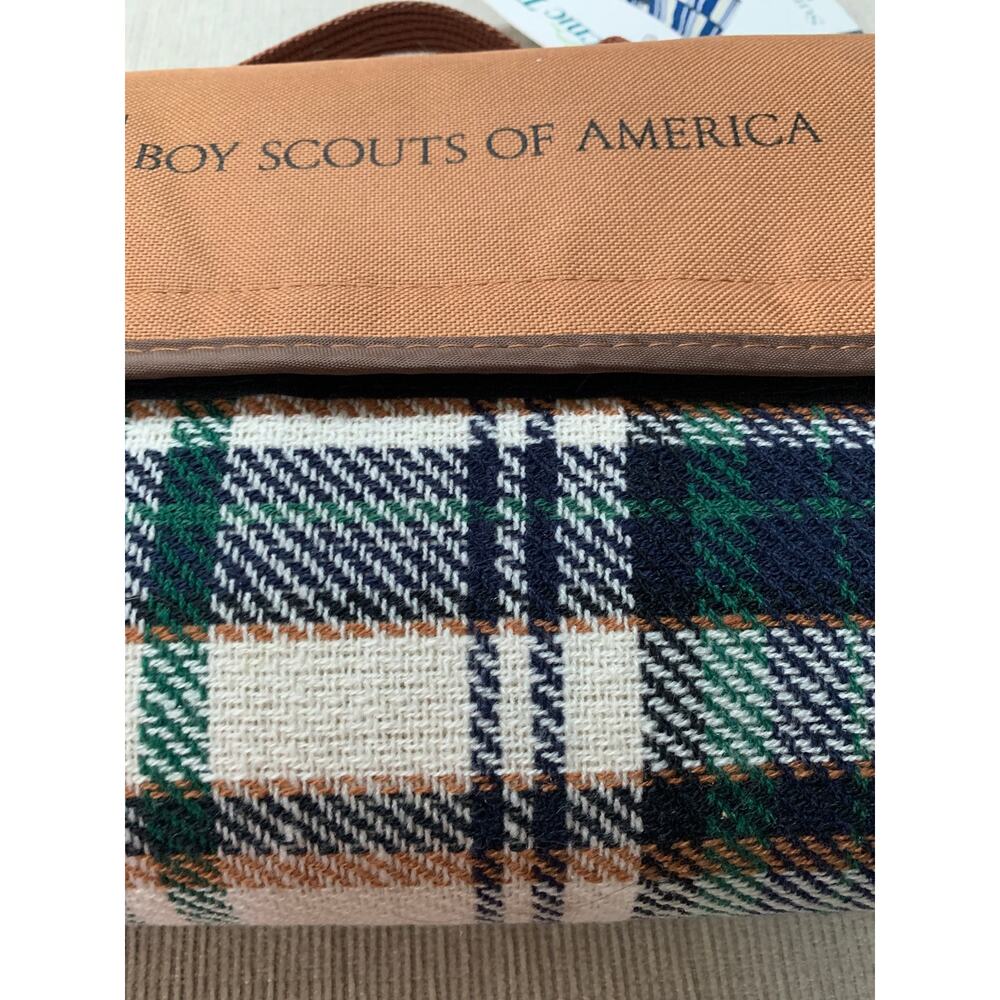 Boy Scouts Of America Waterproof Picnic Camping Blanket Tote English Plain 59x51 - Picture 2 of 5